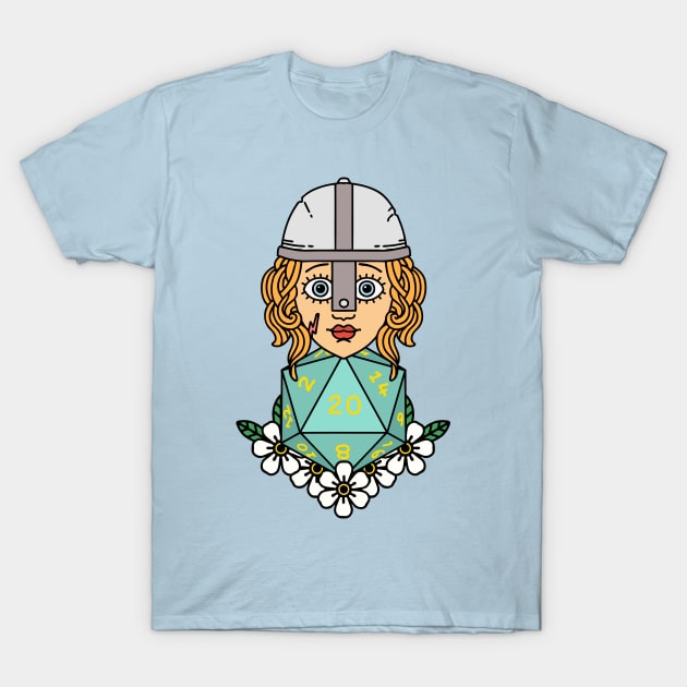 D20 and Fighter T-Shirt by OctoberArts